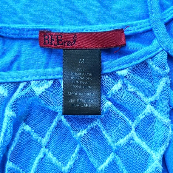 BKE Red - High Neck Mesh Inset Tank Top - Small - Picture 6 of 6